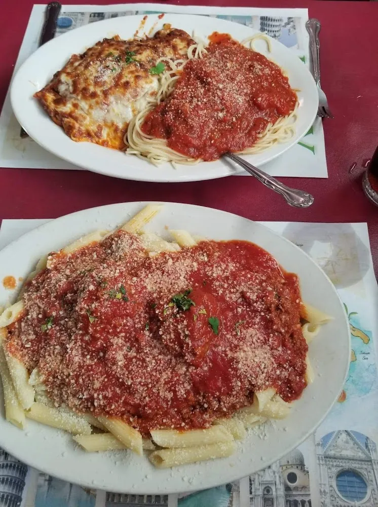 Eggplant Parmigiana with Spaghetti